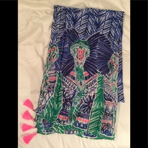 Lilly Pulitzer elephant scarf - NWOT